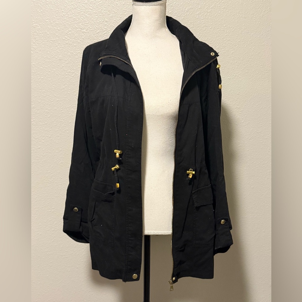 Black military jacket size L